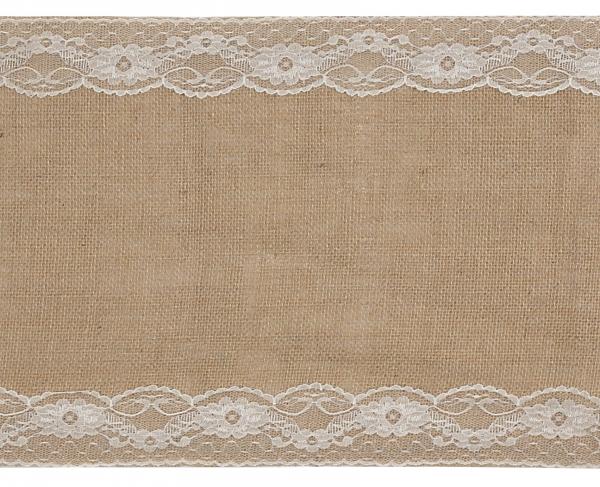 Jute Spitzenläufer 28 cm x 2 m
